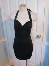 bebe black halter dress xs                                        #58