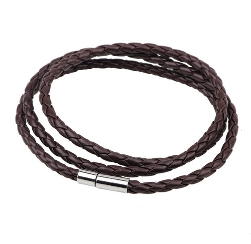 New Fashion Men Women Three Laps PU Leather Bracelet Wristband Bangle Punk 1pc - Picture 3 of 6