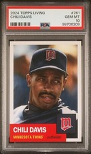 2024 Topps Living Set # 761 CHILI DAVIS Minnesota Twins GEM MINT PSA 10