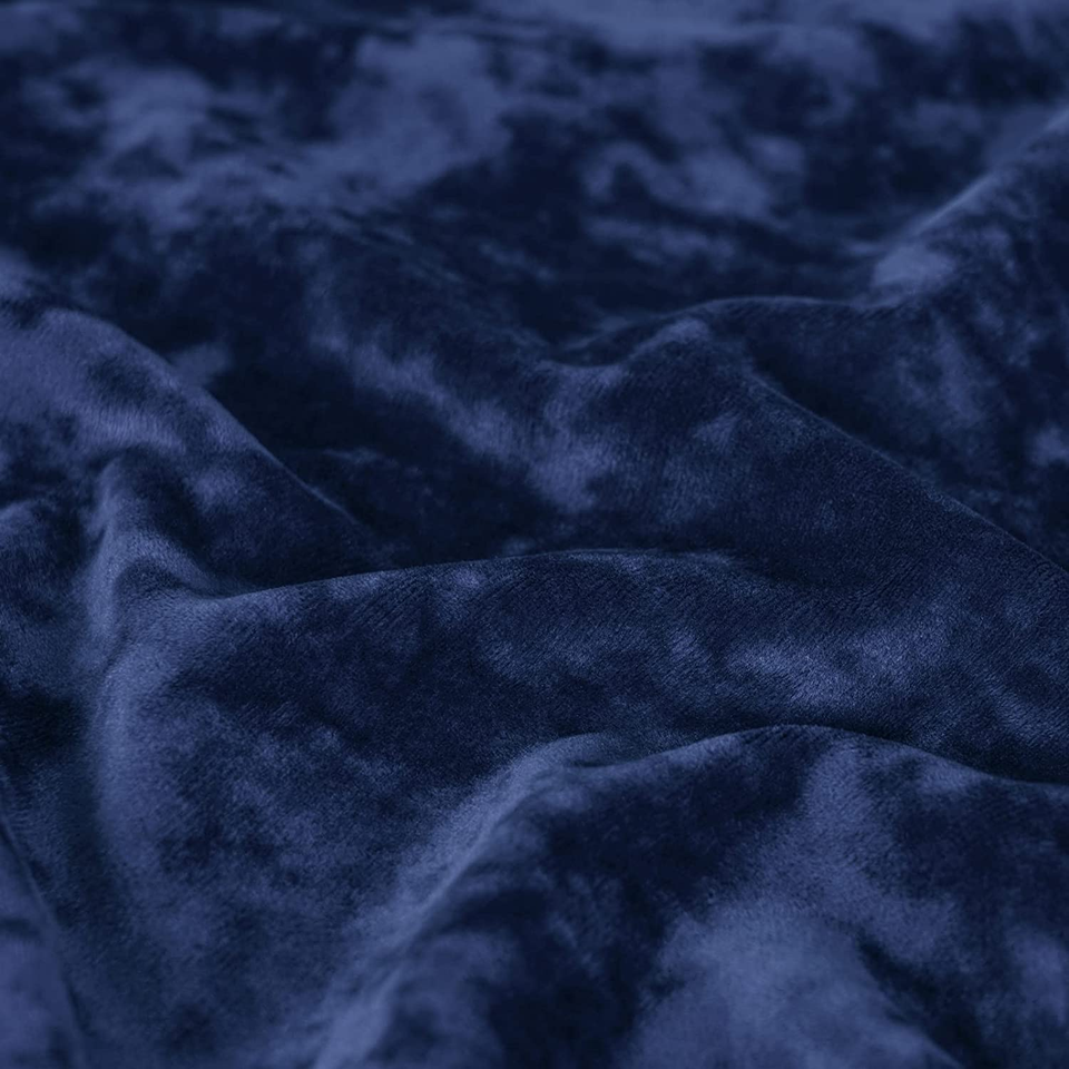 Velvet Fitted Sheet Queen Size With 15'' Deep Pocket Navy Blue NEW eBay