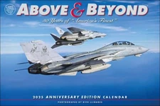 Above and Beyond 2025 Wall Calendar Military Aircraft Photography F35 F22 F14