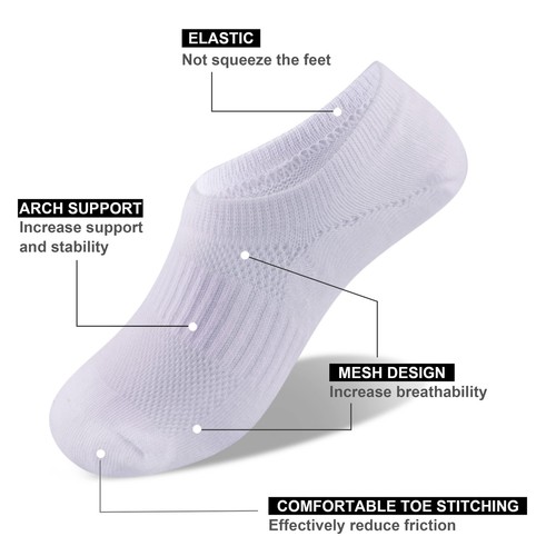 10 Pairs Boys Girls No Show Socks Cotton Non Slip Low Cut Socks (Medium, C01-... - Picture 2 of 4