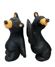 BEARFOOTS Book End Bears - Jeff Fleming Simon  Schuster 7" tall Cabin Country