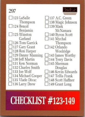 1990-91 Skybox - Checklist