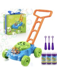 Lydaz Bubble Lawn Mower Push Toy Toddler Outdoor Pretend Play Colorful Open Box