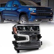 Full LED Headlight Assembly for Chevy Silverado 1500 2019 2020 2021 2022 Pickup