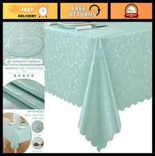 Waterproof Heavy Duty Vinyl Tablecloth - Stain-Resistant Rectangle Cover 60"x84