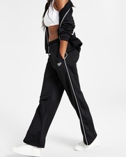 Reebok Women's Black Pull-On Drawstring Tricot Track Pants Size Small