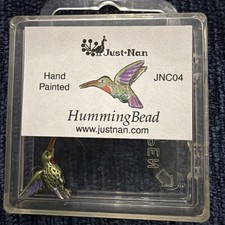 Just Nan- Hummingbird Hand Painted Bead NIB Petite Beautiful