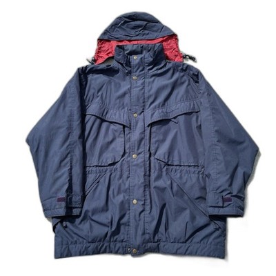 Vintage Sergio Tacchini Jacket Mens XL Navy Hooded Parka Coat Full Zip Archive