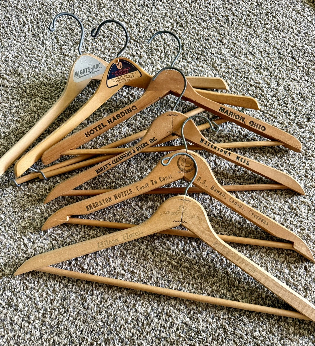 50s vintage wood hanger made in usa 5本 1950s Wooden Clothes Hangers for sale | eBay
