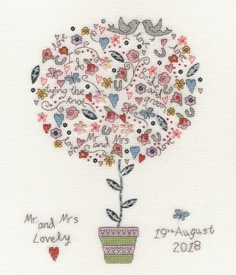 KreuzstichSet Liebe Vows, 24x28cm, XKA16, Zählmuster
