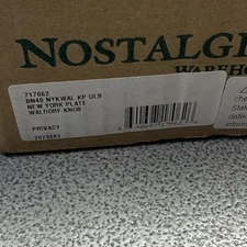 NOSTALGIC Warehouse 717062 New York & Waldorf Crystal Door Knob With Plate