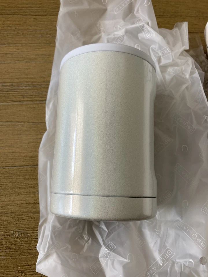 NUEVO BRUMATE HOPSULATOR DUO BRILLO BLANCO 12 OZ Y 16 LATAS COOZIE *SIN TAPA VASO* Foto 3 de 4