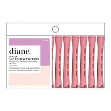 Diane Cold Wave Perm Rods, 12 Pack- I Long Pink 5/16"