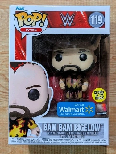 Funko Pop Vinyl WWE Bam Bam Bigelow (Glows In The Dark) Walmart (Exclusive) #119