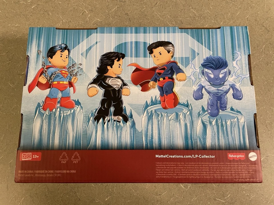 Fisher-Price Little People Collector DC Superman Figure Pack Toy 4 pc Set - Image 2 of 4