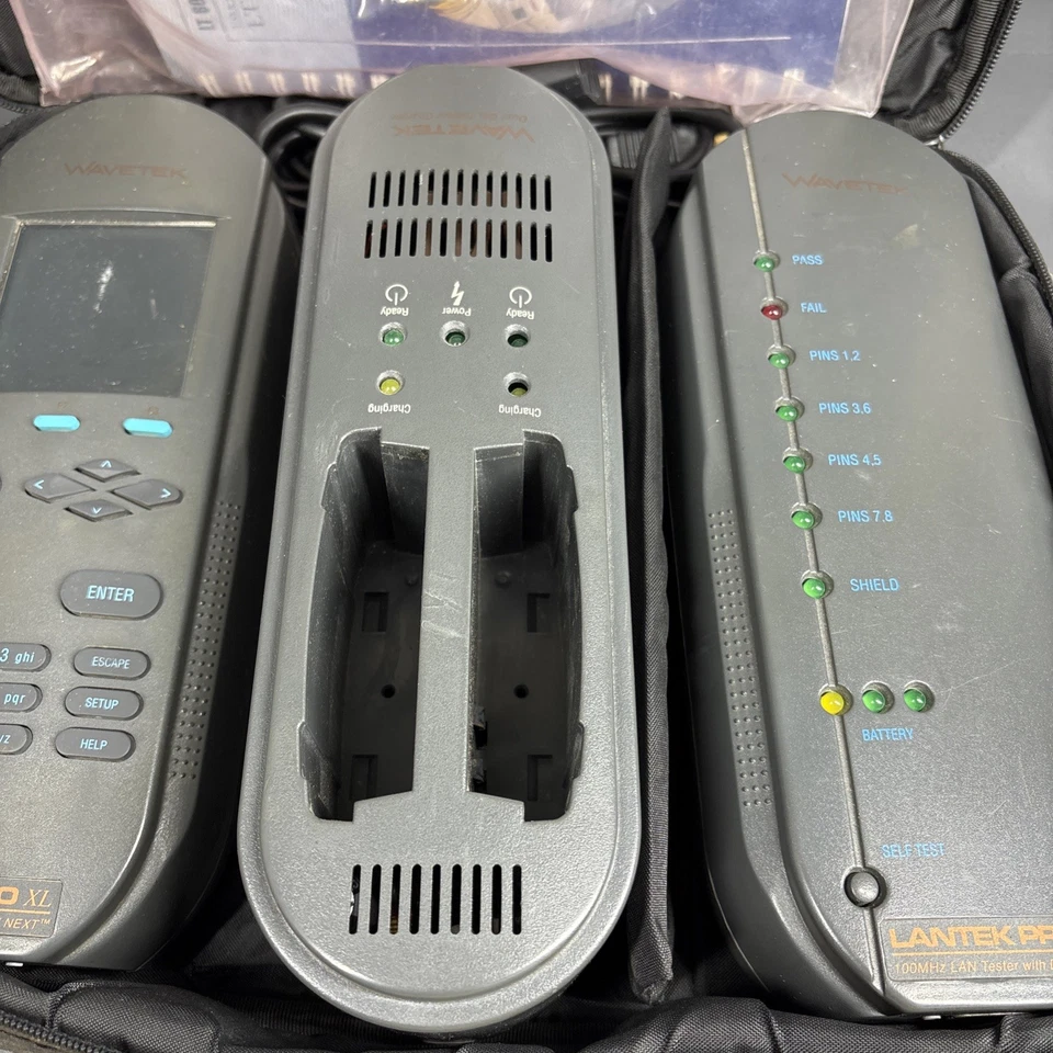 Wavetek Lantek Pro XL Cable Tester with Accessories~ For PARTS/REPAIR - Image 2 of 4