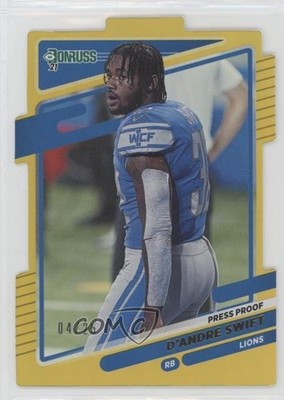 2021 Donruss Photo Variation Press Proof Gold Die-Cut 4/25 D'Andre Swift g2e