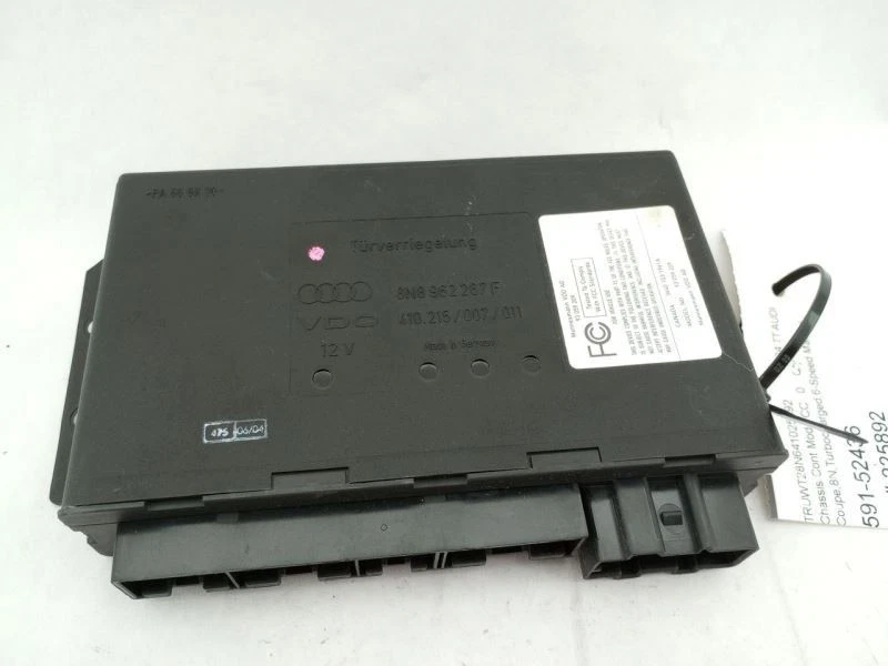 03-06 Audi TT Chasis ECM Control de confort con bloqueo antirrobo Quattro Coupé Foto 2 de 4