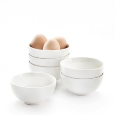AntoKueh White 4.5in Small Ceramic Bowls, 12 OZ Cereal 4.5 in - Small,