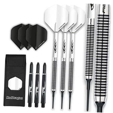 Pegasus Soft TIP Darts Set - 18g or 20g - White Red Dragon Stems and 20.0 Grams