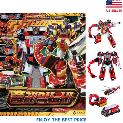 Metal Cardbot S FLAMENOVA Flame Nova Red Fire Truck Cars