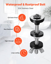 Universal Toilet Tank to Bowl Bolts Kit Heavy Duty Toilet Bolt Gasket Kit 2 Pack