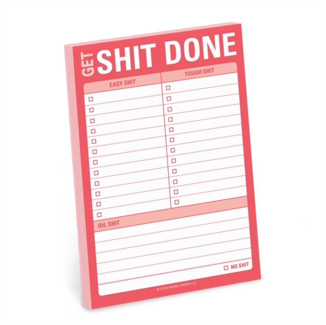 Knock Knock Get Shit Done Great Big Sticky Note, Large to-Do List Sticky Pad, 4 x 6-inches - Image 4