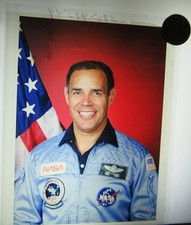 Photo NASA transparence positive 4 x 5" vintage astronaute Frederick GREGORY 1985