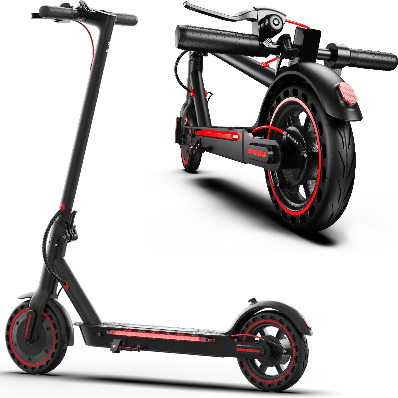 Electric Scooter Adults, Up to 21 MPH, Folding E-Scooter Built-in Side Lights