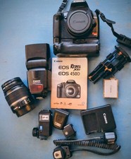 Canon Rebel XSi 450D DSLR, Speedlight 430ex, EF-S 18-55mm Lens, + MORE BUNDLE