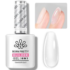 BORN PRETTY Builder Gel for Nails,8-in-1 Clear Builder Nail Gel for Nail Apex...
