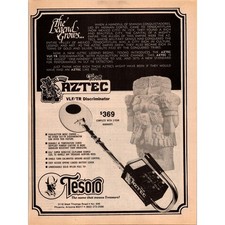 Tesoro Aztec VLF/TR Discriminator Phoenix AZ 1981 Ad SI13