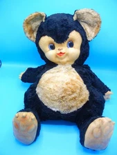 Vintage RUSHTON Stuffed Plush *Chubby Tubby Bear* Rubber Face & Paws 20"