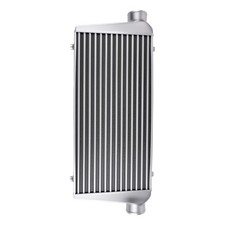 Aluminum Universal Tube And Fin Intercooler 24 X 12 X 3 3 Inlet Outlet