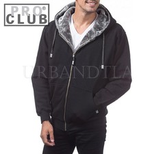 Pro Club Men's Heavyweight Pile Full Zip Hoodie Jacket