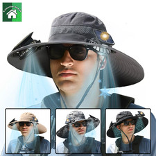 Sun Hat with Fans Solar Power USB Cooling Hat...