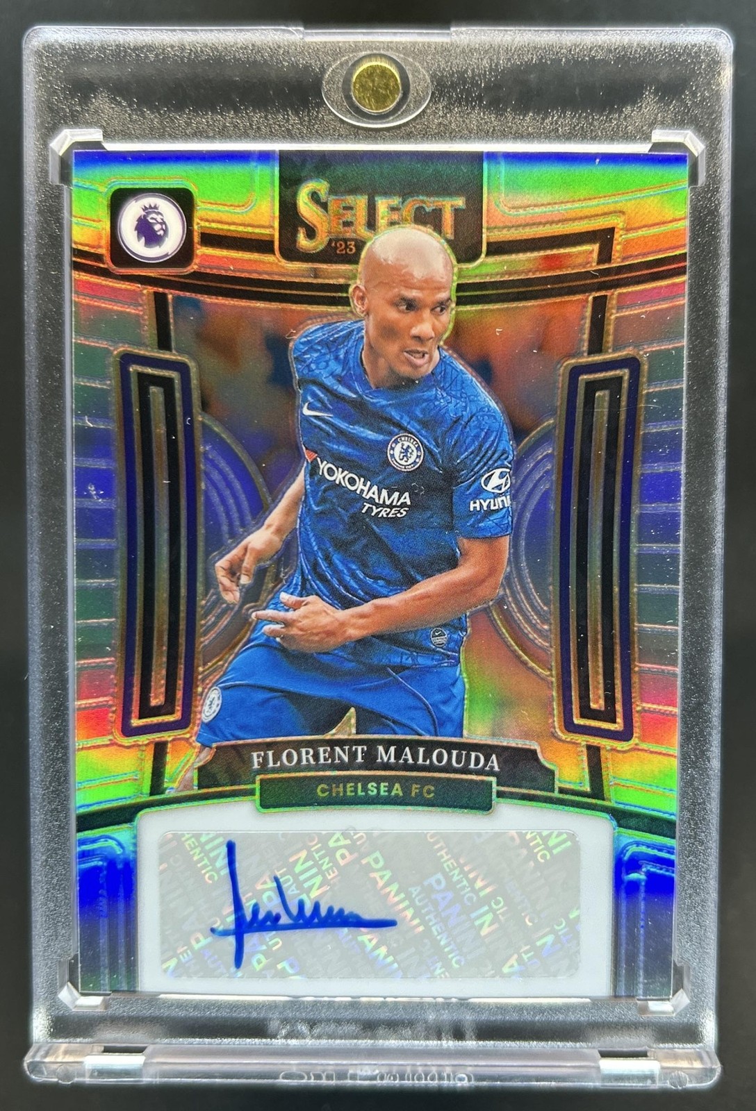 2023-24 Panini Select Premier League Florent Malouda Signatures Auto #S-FM view 1