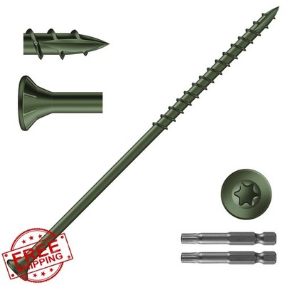 SG TZH #14 x 8'' Green Deck Screws 8lb