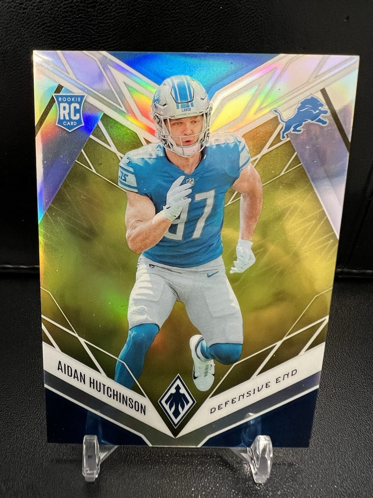 Aidan Hutchinson 2022 Panini Phoenix Yellow /75 #113 Detroit Lions RC