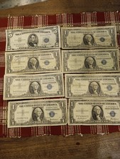 silver certificate lot of 8