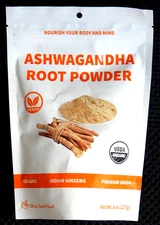 Ashwagandha Root Powder Organic PREMIUM GRADE Cherie Sweet Heart 8 oz SEALED