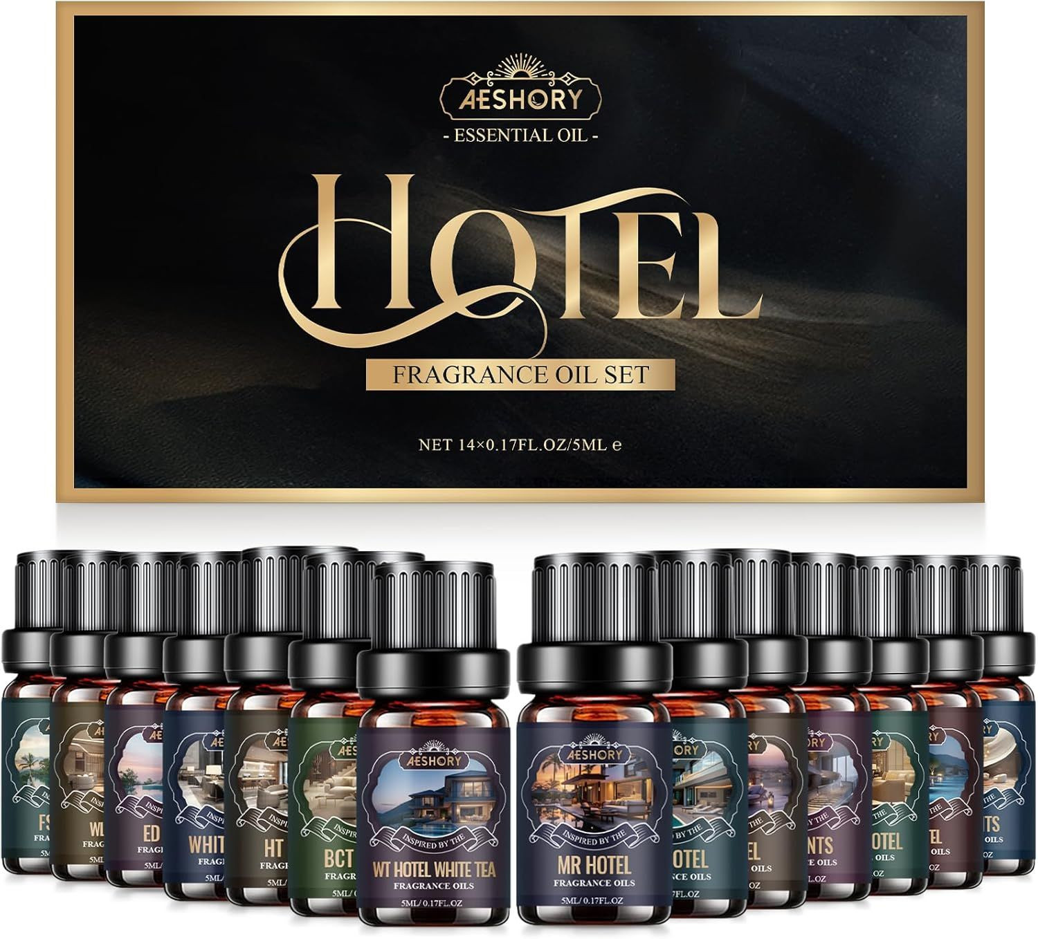 Hotel Diffuser Oils Set - 14Pcs Luxury Fragrance Oil Blend Scent... 