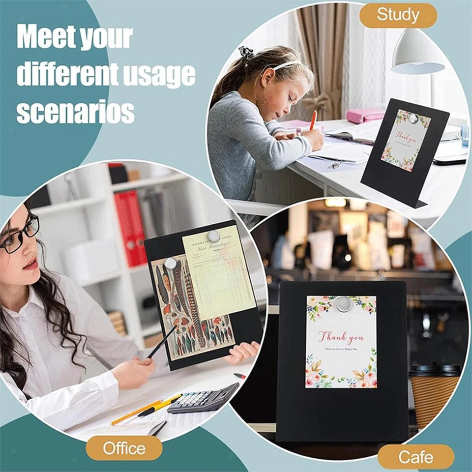 Magnetic Bulletin Board Desktop Chalkboard for Food Truck Kids Room Party - Image 3 of 4