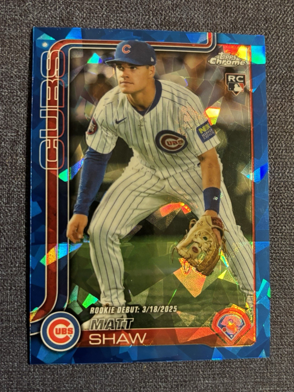 2025 Topps Chrome Update Sapphire Matt Shaw RC Rookie Debut USC135