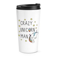 VerrüCkte Einhorn Mann Reise Becher Tasse Lustig Thermo Scherz Becher