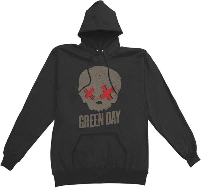 Sudadera con capucha negra Green Day Skull con licencia oficial Green Day