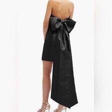 Alfred sung Oversized bow back strapless mini dressLadies size 12 Black