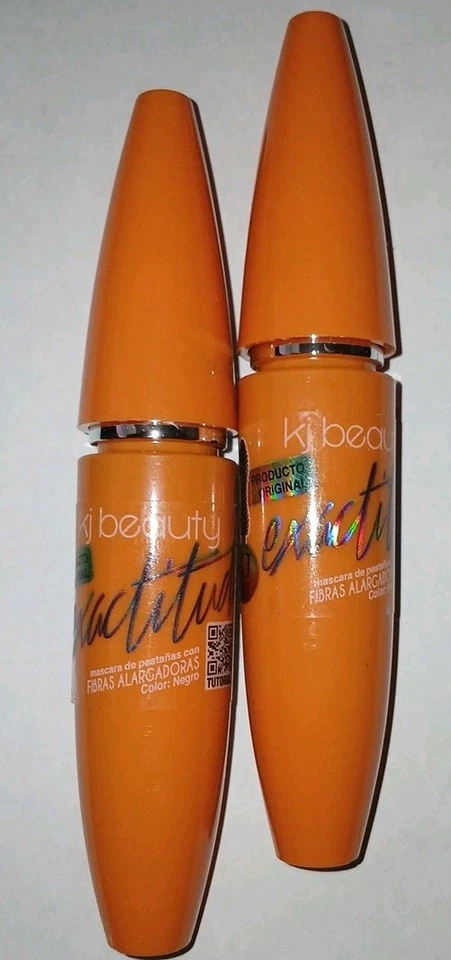 X2 MASCARA RIMEL EXACTITUD KJ BEAUTY FIBRAS ALARGADORAS COLOR NEGRO Foto 3 de 4